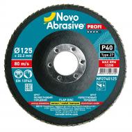 Круг пелюстковий NovoAbrasive Type 27 125 мм P40 NP2740125