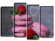 Картина модульная Французские Macarons 112x82 см Hotel Arizona HD CNVS-4-IFR-Macarons for Kitchen-