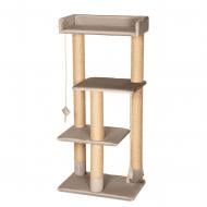Когтеточка PETBED Феликс 60х40 см h-132 см с джутом велюр бежевый