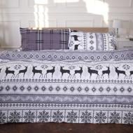 Комплект постельного белья Ranforce Elite 17-0654 Reindeer 143х210 см серый MirSon