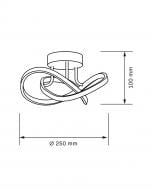 Люстра потолочная Goldlux Oskar 1x30 Вт LED-модуль черный 329684 Люстра потолочная Goldlux Oskar 1x30 Вт LED-модуль черный 329684
