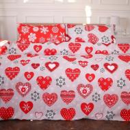 Комплект постельного белья Ranforce Elite 17-0656 Gingerbread 220х240 см красный MirSon