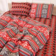 Комплект постельного белья Бязь 17-0658 Jingle 175х210 см красный с серым MirSon Комплект постельного белья Бязь 17-0658 Jingle 175х210 см красный с серым MirSon