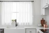 Тюль кухонная Amelie 2 шт. с прихватами белый 140х160 см La Nuit