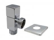 Кран кутовий ASCO 1/2"х3/4" для сантехприладів Chrome AS-AV-012