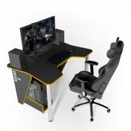 Геймерський ігровий стіл ZEUS IGROK-3 Чорний/Жовтий