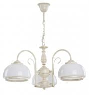 Люстра подвесная ALFA PARIS WHITE 3xE27 белый с бежевым 18413