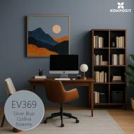 Краска интерьерная акриловая латексная водоэмульсионная Kompozit INTERIOR 8 шелковистый мат Серебряная лазурь EV369 2,7 л