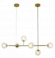 Люстра підвісна AZzardo Helios 6x40 Вт E14 золотий AZ4699