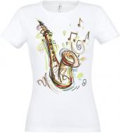 Футболка Sol's Miss 150 Saxophone р. L белый Футболка Sol's Miss 150 Saxophone р. L белый