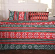 Комплект постільної білизни Ranforce Elite 17-0659 Christmas 110х140 см червоний із зеленим MirSon Комплект постільної білизни Ranforce Elite 17-0659 Christmas 110х140 см червоний із зеленим MirSon