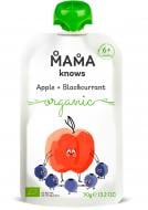 Пюре органічне Mama knows Яблуко-чорна смородина