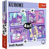 Пазлы Trefl "4in1 (35, 48, 54, 70)" Hello Kitty День с Куромией 34676