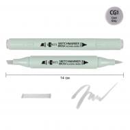 Маркер спиртовой Santi Brush SA-CG1 холодный серый 1 390927