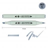 Маркер спиртовой Santi Brush SA-BG3 сине-серый 3 390929