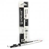 Олівець чорнографітний круглий 43207 "White& Black" 2В 2,4 мм Acmeliae