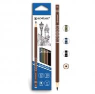 Олівець чорнографітний круглий 43514 "Орнамент" 2B Acmeliae