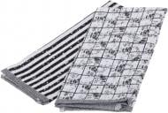 Набор полотенец кухонных Геометрия 2 шт. 40x60 см Homeline серый с рисунком