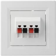 Розетка акустическая Schneider Electric Asfora 4 контакта белый Розетка акустическая Schneider Electric Asfora 4 контакта белый