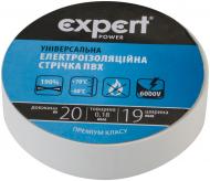 Ізострічка Expert Power 0,18х19 мм 20 м біла ПВХ EPUT-0,18X19mmX20M-white