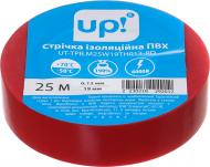 Изолента UP! (Underprice) 0,13х19 мм 25 м красная ПВХ RLUT-0,13X19mmX25M-red