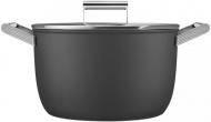 Кастрюля с крышкой Smeg 26 см Retro Style 50 (CKFC2611BLM) чёрная