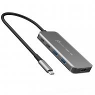 Мультипортова док-станція J5Create USB-C 5-в-1 (хаб/HDMI/PD/LAN) dark grey (JCH453-N)