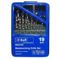 Набор сверл по металлу S&R Meister Co 19 шт. 108849019