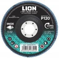 Круг пелюстковий LION торцевий по металу/нержавійці 125х22,23 мм 125 мм P120