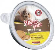 Корм Morando MigliorGatto Sterilized мусс с курицей и ветчиной 85 г