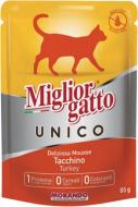 Корм Morando MigliorGatto Unico only Turkey для котів, з індичкою 85 г