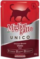 Корм Morando MigliorGatto Unico only Veal для кошек, с телятиной 85 г