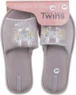 Тапки домашние Twins HS-VL велюр р. 40 серый