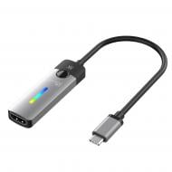 Адаптер J5Create USB-C на HDMI, 8К 60 Гц LED RGB 0,1 м grey (JCA157-N)