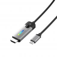 Кабель J5Create USB-C на HDMI, 8K 60 Гц, LED RGB 1,8 м чорний (JCC157-N)