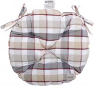 Подушка на стул Scotland Brown d40 см коричневая клетка La Nuit