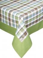 Скатерть Scotland Green с кантом зеленая полоска 140x180 см зеленый La Nuit