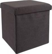 Ящик-пуф складаний темно-сірий 380x375x375 мм