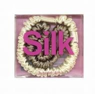 Набор резинок NYU.NYU Silk Scrunchies Beige 2 шт.