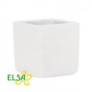 Кашпо керамическое Santino HORTI-1 квадратный 1,5 л белый (O-39-10-J-15-00)