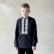 Вышиванка для мальчиков Эдельвика р.140 черный 397-23/10