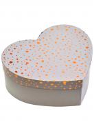 Коробка подарочная в виде сердца серая 19х23,5х9,5 см