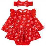 Боди для девочек для девочки Dexter`s Snowflake р.68 красный 332182