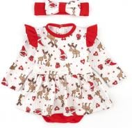 Боди для девочек для девочки Dexter`s Christmas reindeer р.68 белый 332113