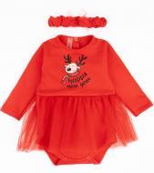 Боди для девочек для девочки Dexter`s Christmas reindeer р.68 красный d330-60