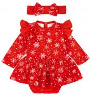 Боди для девочек для девочки Dexter`s Snowflake р.74 красный 332182
