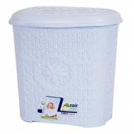 Корзина для белья ASUDE PLASTIK 7,5 л с крышкой Вязка голубой