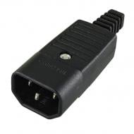 Вилка силова із заземленням Profix чорний 1-0714С