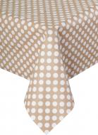 Скатерть Горошек 137x180 см коричневый Даріана