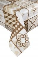 Скатерть Абстракция 137x110 см коричневый Даріана